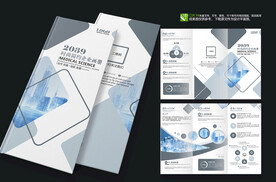 简洁大气企业商务三折页