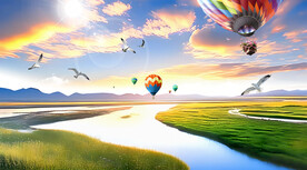 唯美草原风景画