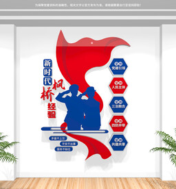 新时代枫桥经验派出所竖版文化墙