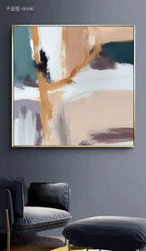 现代艺术手绘抽象油画装饰画