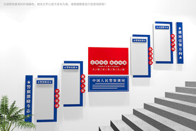 公安警营楼梯文化墙展板