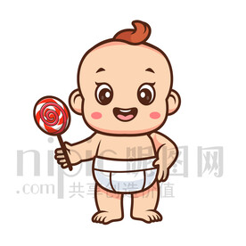 可爱卡通婴儿小孩
