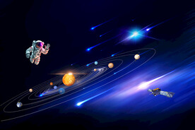 宇宙星空流星光芒