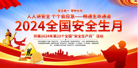 2024年安全生产月宣传展板