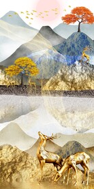 金山麋鹿发财树玄关