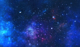 蓝色宇宙星空背景墙