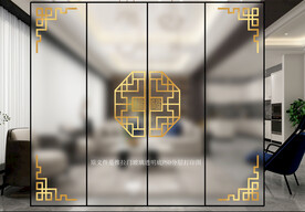 高清分层透明底推拉门玻璃打印图