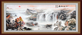 紫气东来国画