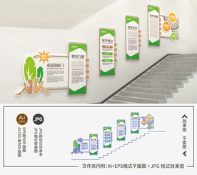 校园楼梯文化墙