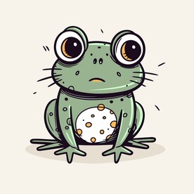 可爱青蛙卡通画儿童插画