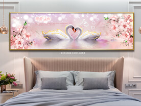 唯爱永恒天鹅湖床头装饰画