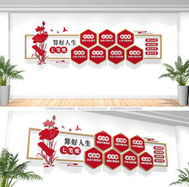 算好人生七笔账廉政文化墙