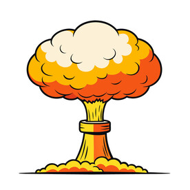 矢量爆炸效果蘑菇云