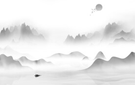 简约 新款灰色山水 TiF分层