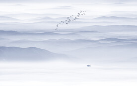 意境山水水墨山水画