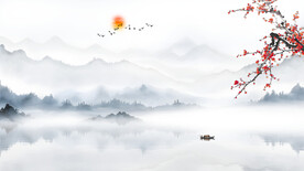 新中式意境水墨山水画