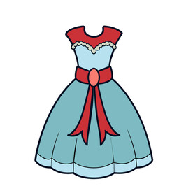 矢量衣服女孩裙子蓬蓬裙