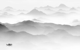 大气 中式灰色山水 TiF分层