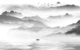 新款 最新灰色山水 TiF分层