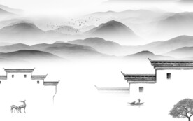 最新 高雅灰色山水 TiF分层