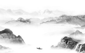 现代 高雅灰色山水 TiF分层