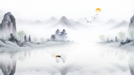 山水墨画背景图