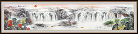 巨幅国画山水长卷