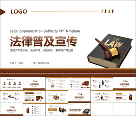 法律普及知识讲座PPT模板