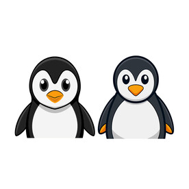 矢量动物可爱企鹅头像