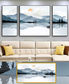 新中式水墨意境山水装饰画