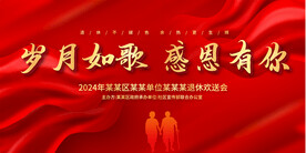 退休欢送会展板