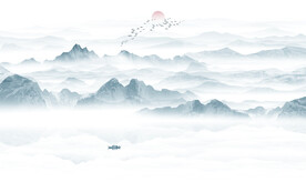 水墨意境山水画