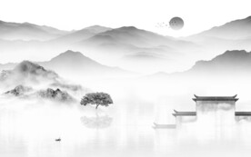 新传 清晰中式山水 TIF分层