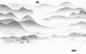 大气 人气中式山水 TIF分层