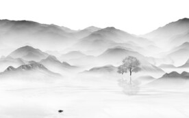 爆款 新传灰色山水 TIF分层