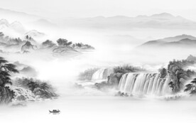 现代 新传灰色山水 TIF分层