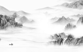 新款 简约灰色山水 TIF分层