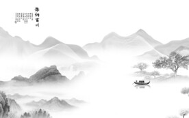 简约 最新灰色山水 TiF分层