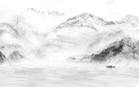 现代 最新灰色山水 TiF分层