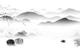 意境 高档灰色山水 TiF分层