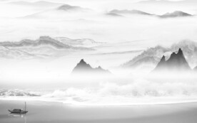 简约 高档灰色山水 TiF分层