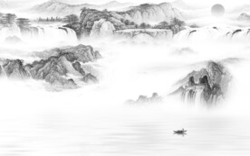 中式 新高端灰山水 TIF分层