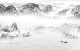 奢雅 新款灰山水画 TIf分层