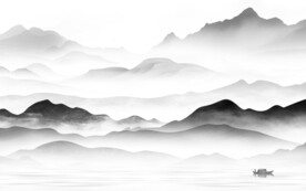 现代 新款灰山水画 TIf分层