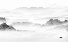 人气 新款灰山水画 TIf分层