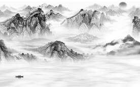 意境 新品灰山水画 TIf分层