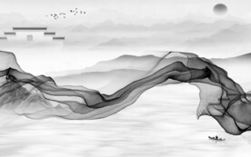 奢雅 新品灰山水画 TIf分层