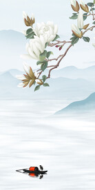 简约 山水中式玄关 TiF分层