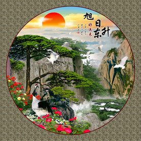 山水画旭日东升