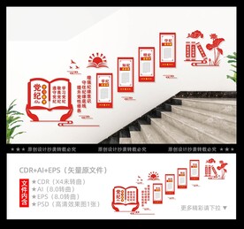 党纪楼梯文化墙